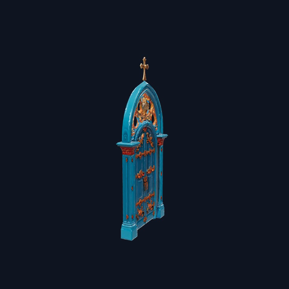Gothic Teal Door model pack